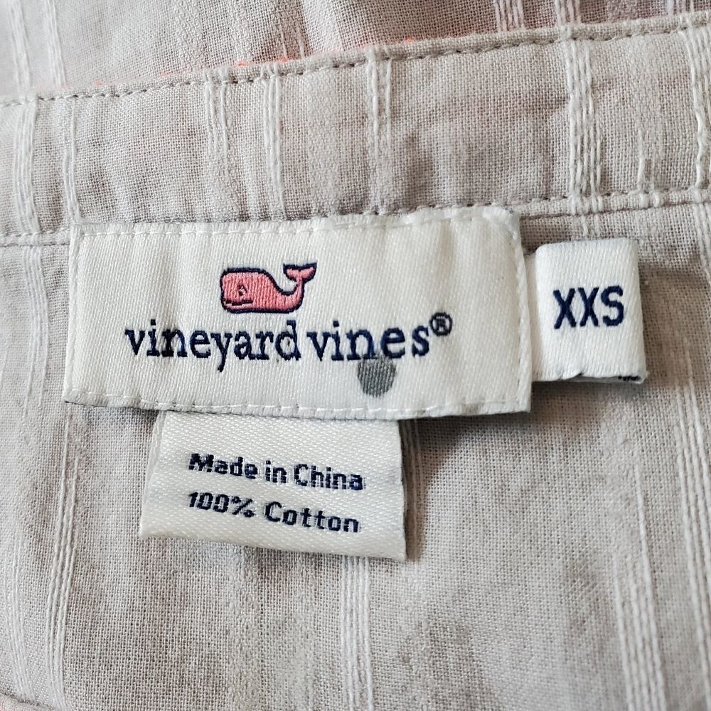 Vineyard Vines Women's Embroidered Neckline Cotton Top Size XXS - Picture 6 of 7